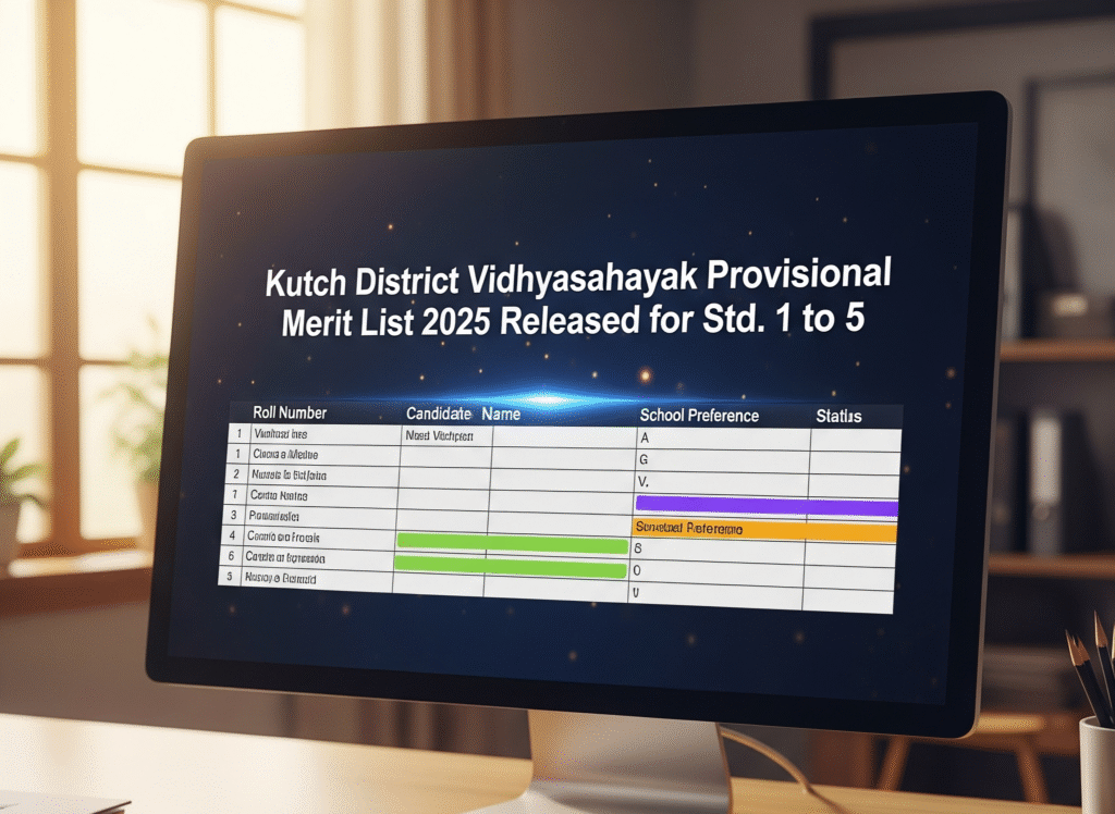 Kutch Vidhyasahayak Merit List 2025